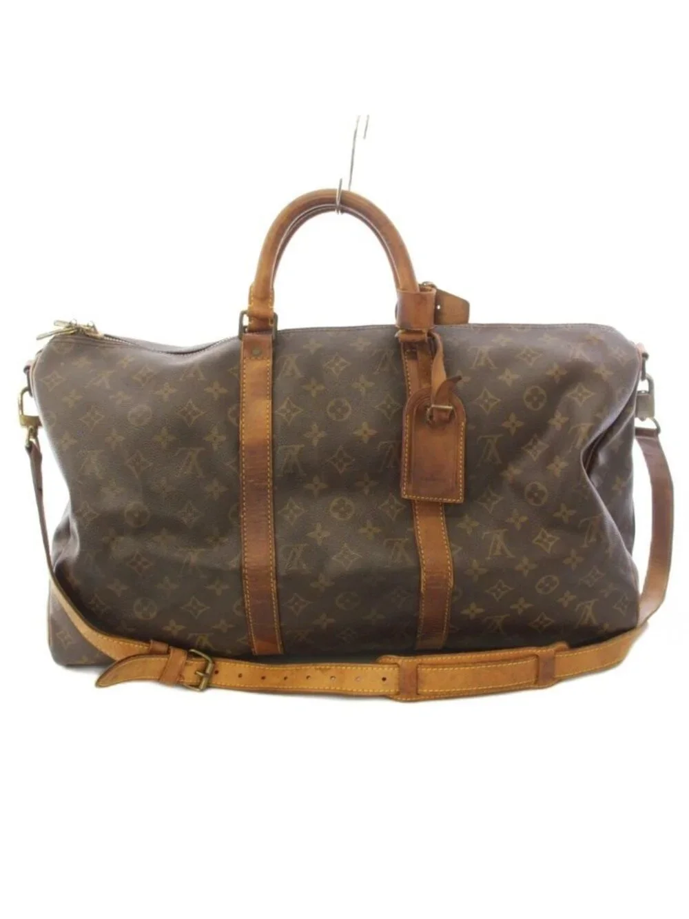 Louis Vuitton Keepall Bandouliere 50 Monogram Boston Bag Brown TK
